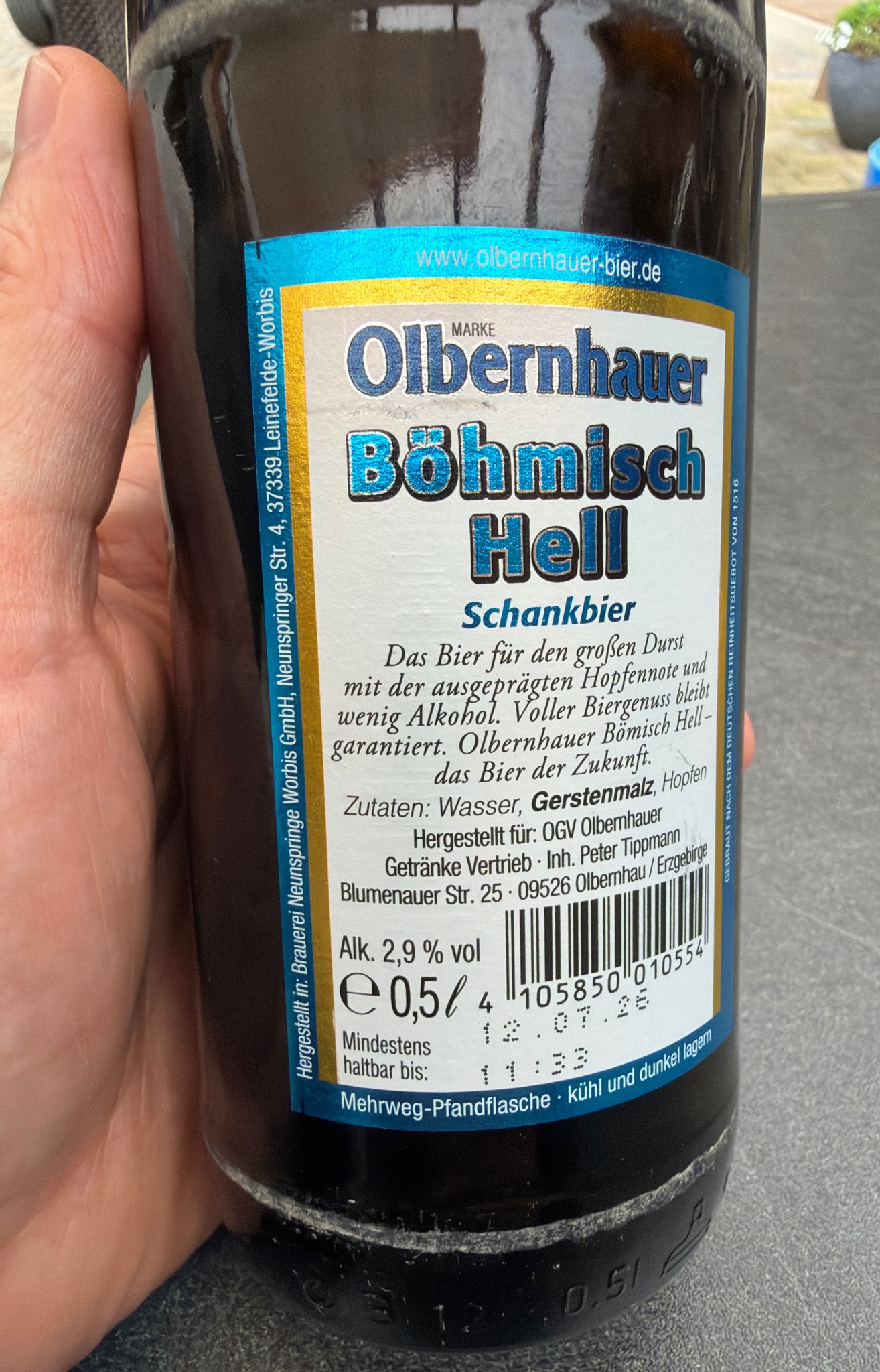 Olbernhauer Böhmisch Hell, Privatbrauerei Olbernhau