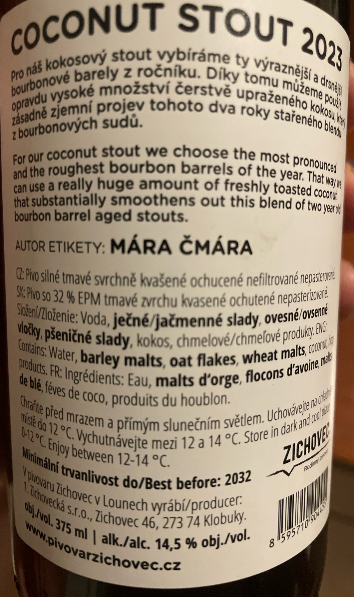 Coconut Stout 2023, Czech Republic