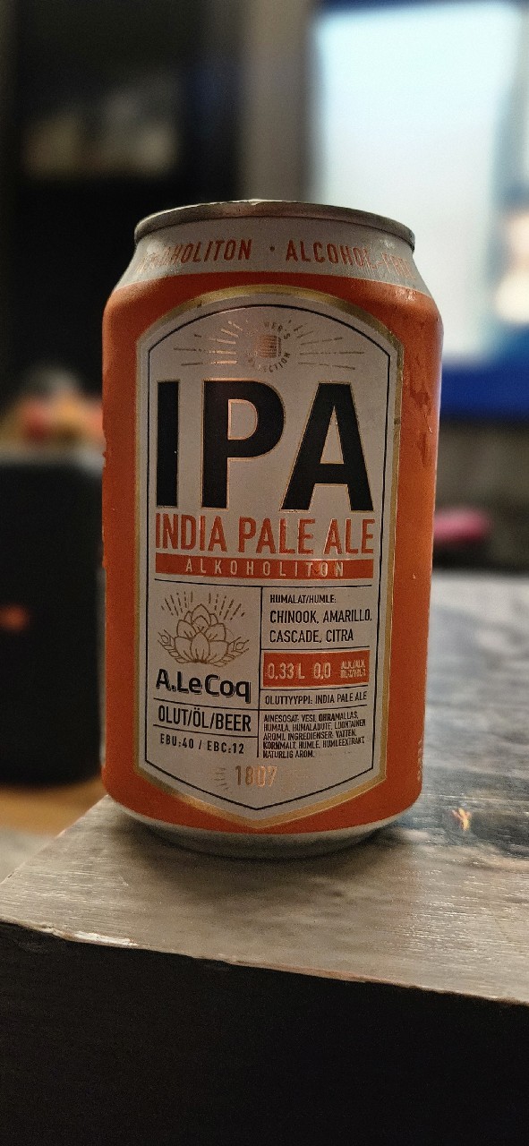 IPA Alkoholiton / Non-Alcoholic / Alkoholivaba, Estonia