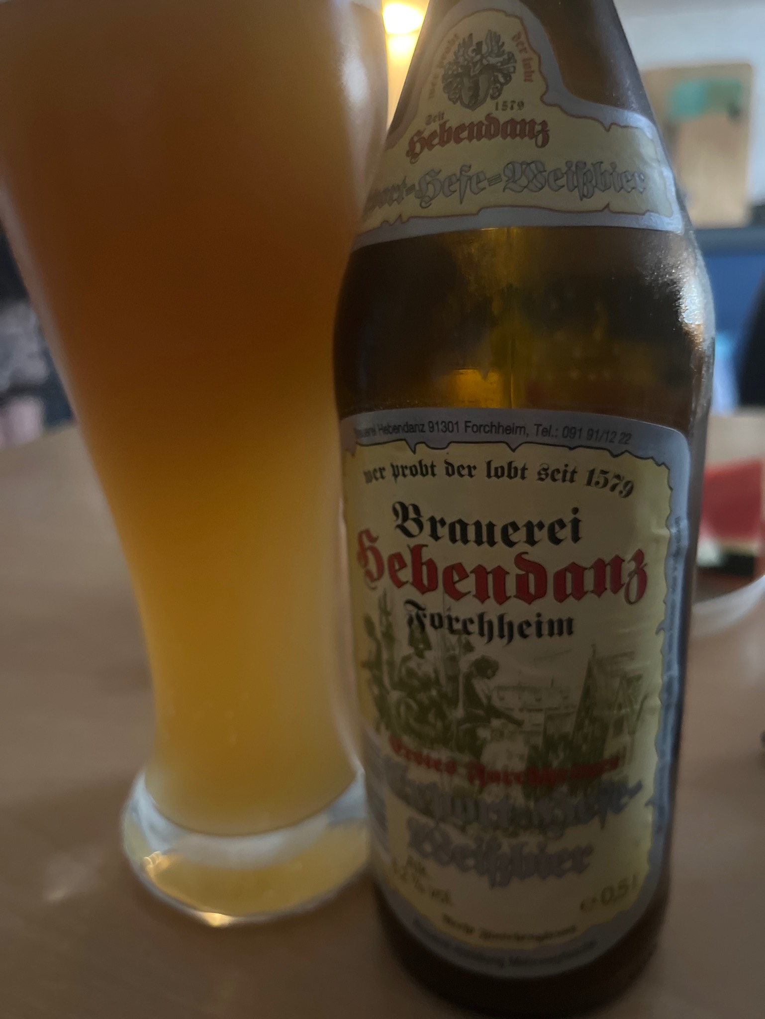 Export-Hefe-Weißbier, Brauerei Hebendanz