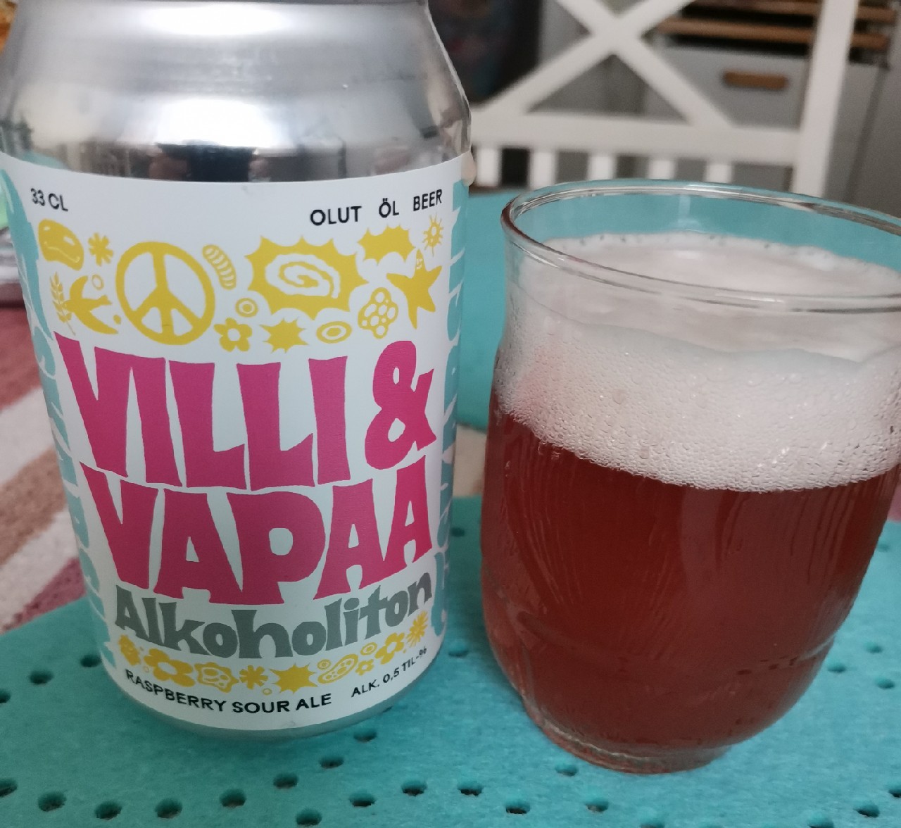 Villi & Vapaa Alkoholiton Raspberry Sour Ale, Finland