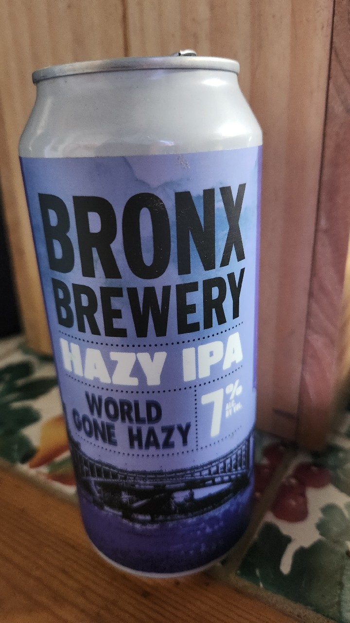 World Gone Hazy IPA, The Bronx Brewery