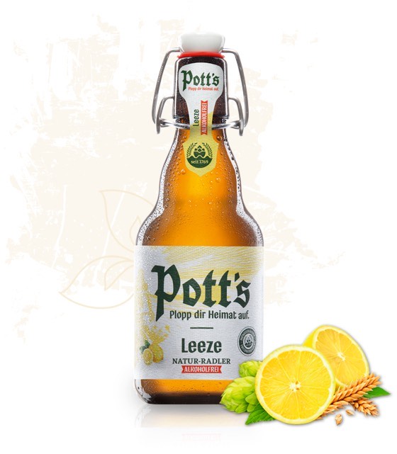 Pott's Leeze Natur-Radler alkoholfrei, Pott's Brauerei