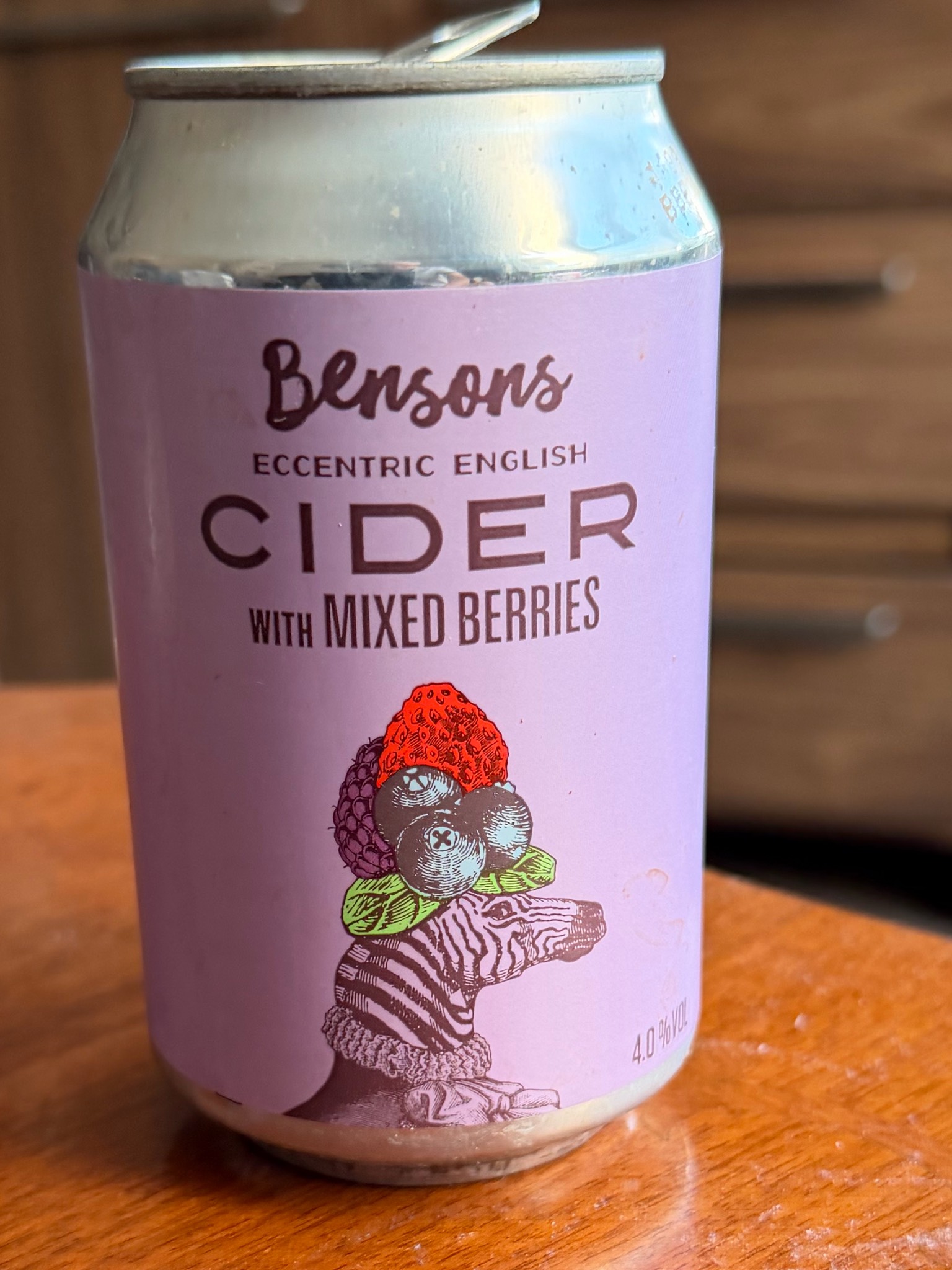 Bensons Eccentric English Cider with Mixed Berries, Bensons the Juicers