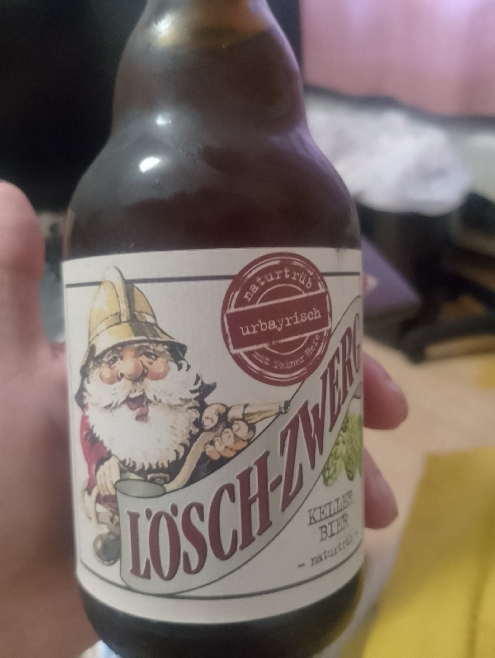 Lösch-Zwerg Kellerbier naturtrüb, Privatbrauerei Schimpfle