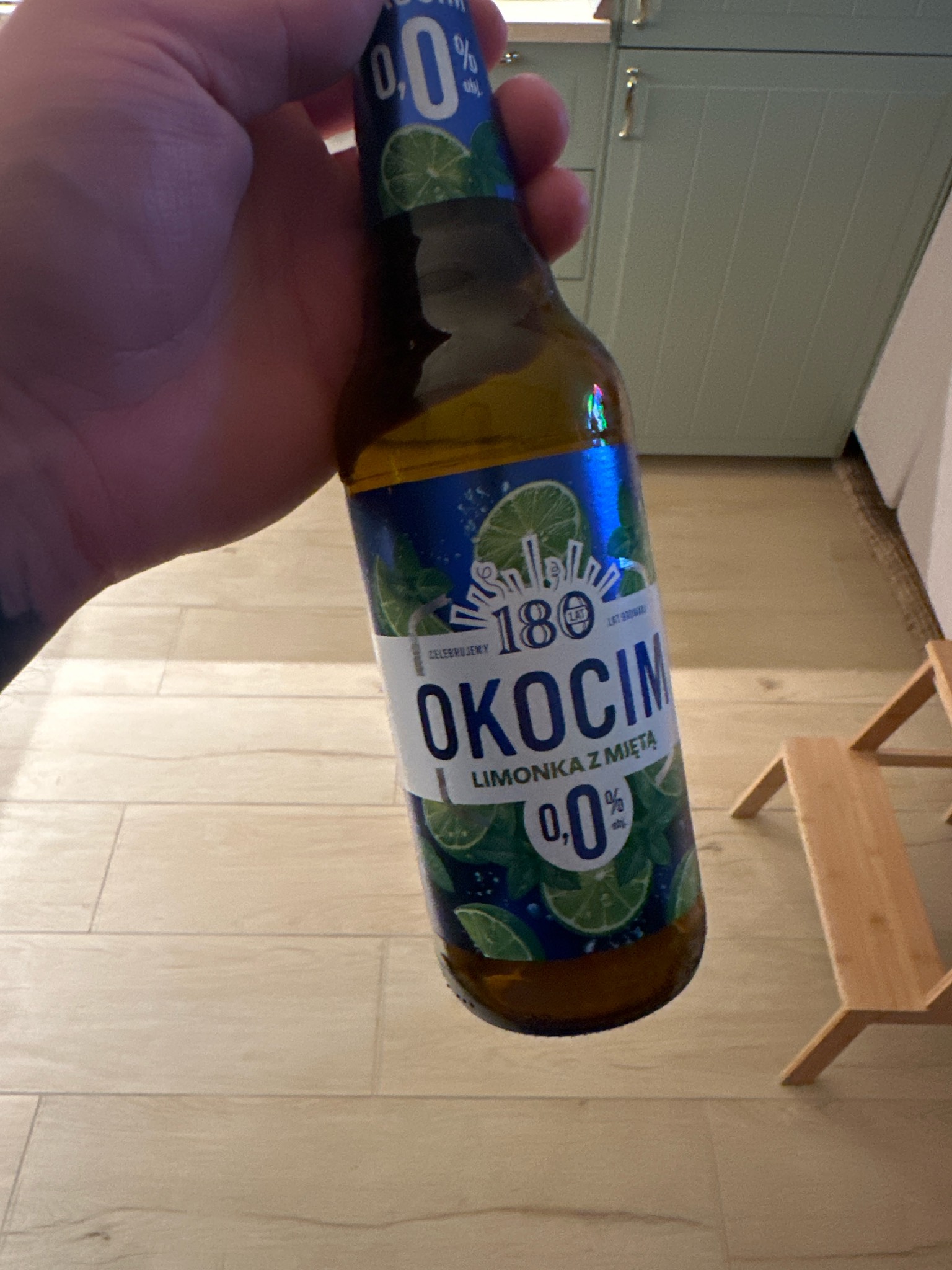 Okocim radler limonka z miętą, Poland