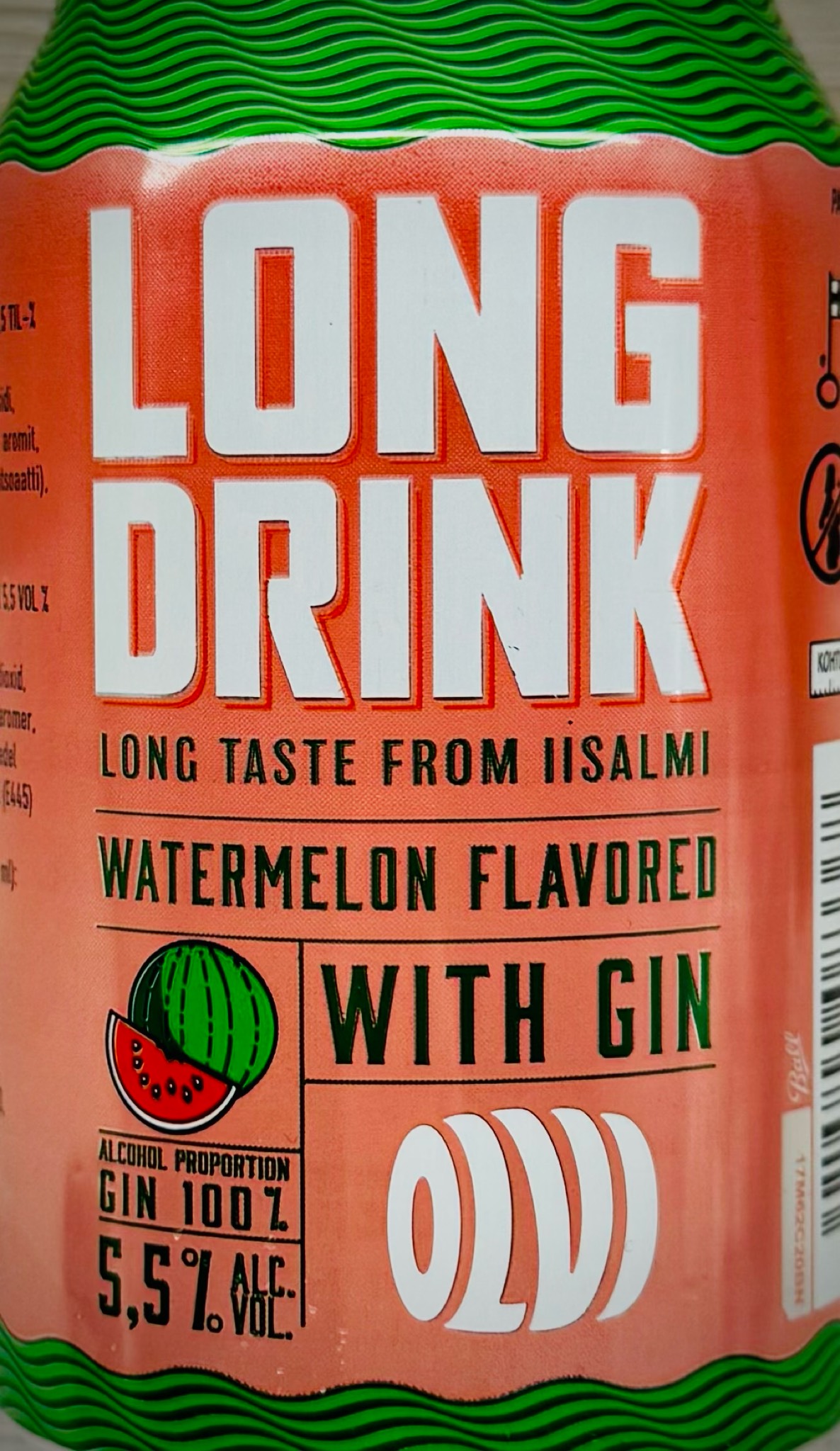 OLVI Long Drink Watermelon, Finland