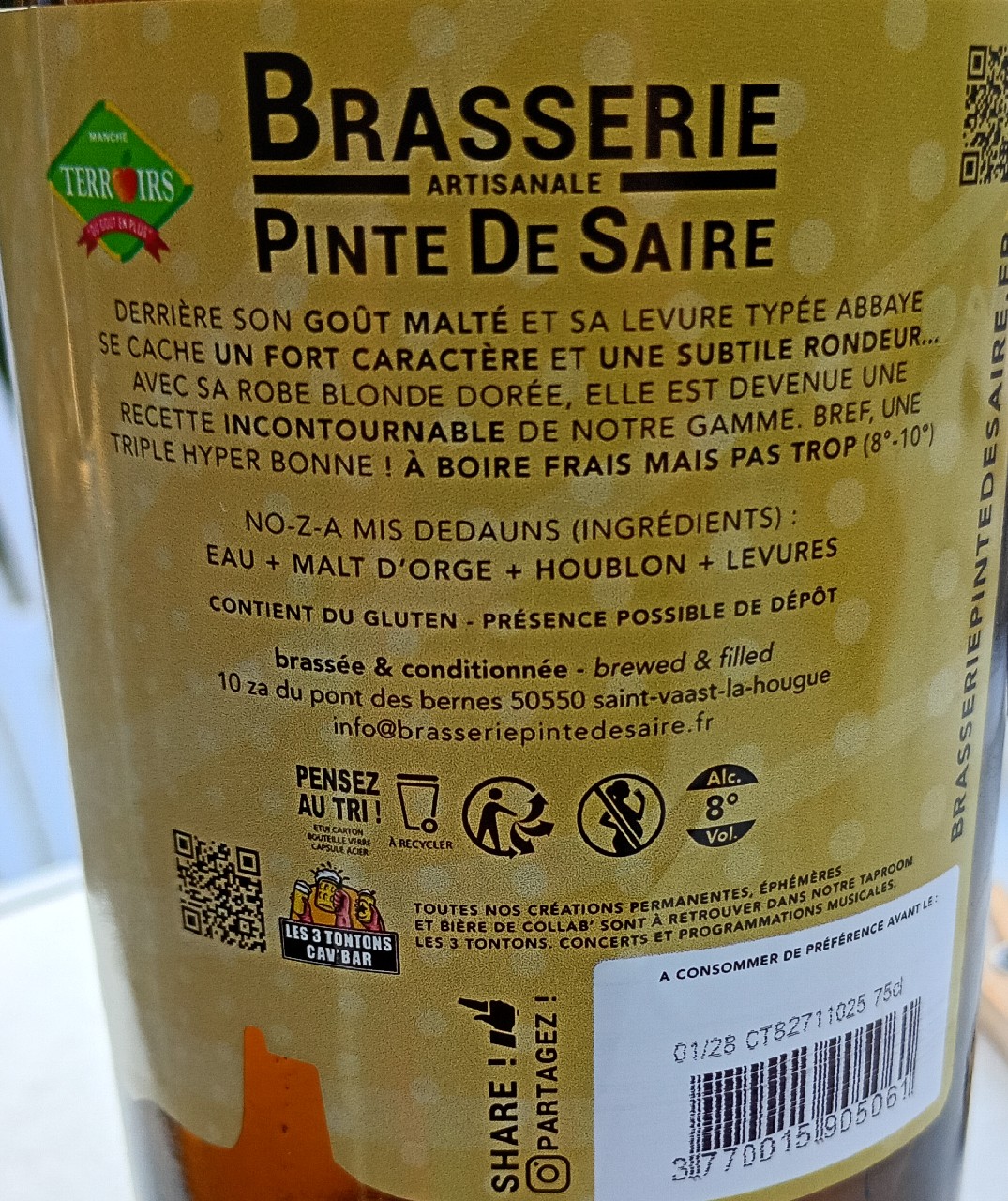 Chinquante Triple, Pinte De Saire