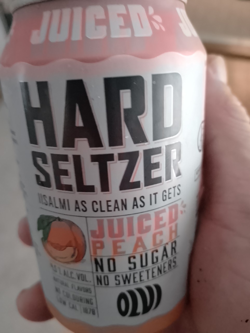 Hard Seltzer Juiced Peach, Olvi