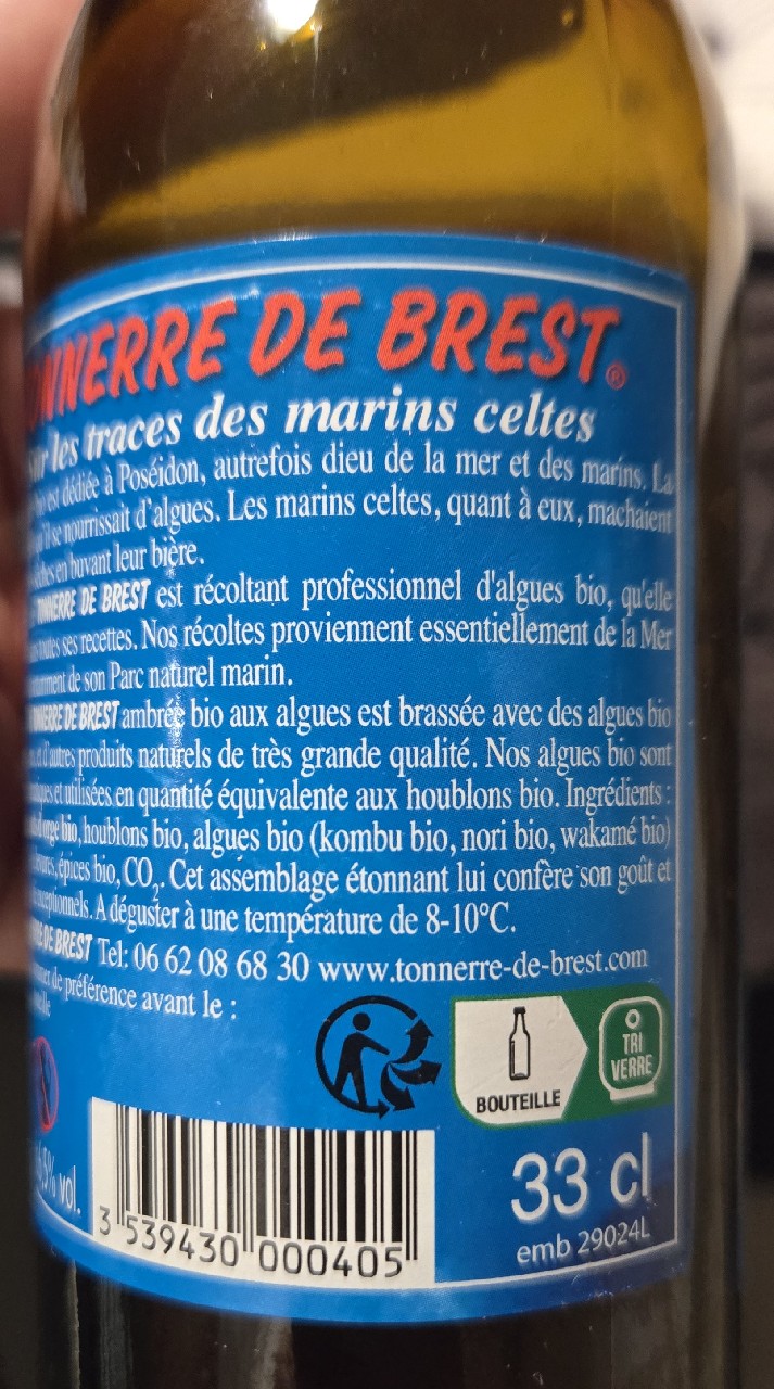 Tonnerre De Brest Ambrée Aux Algues, France