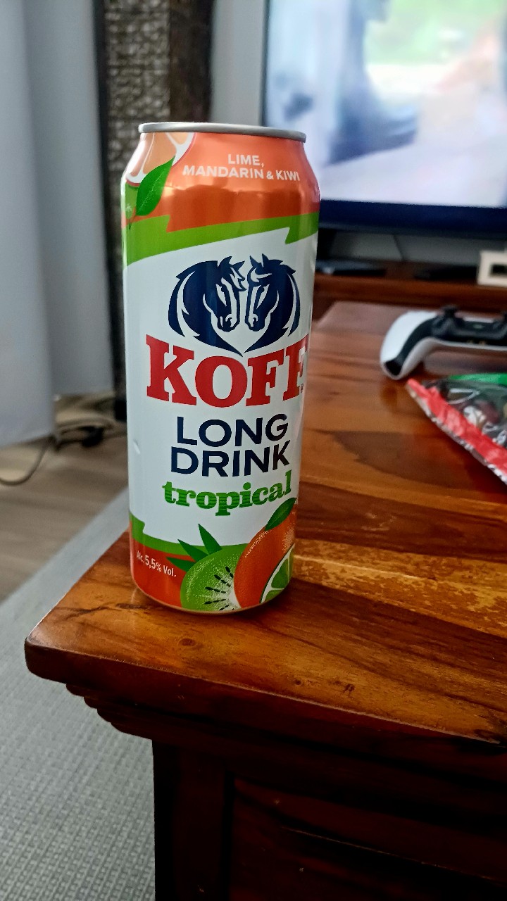 KOFF Long Drink Gin & Tropical Lime-Mandarin-Kiwi, Finland