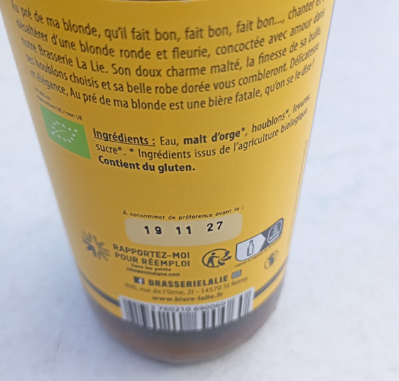 Au Pré de Ma Blonde, Brasserie La Lie
