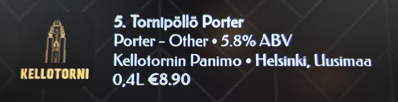 Tornipöllö Porter, Kellotornin Panimo