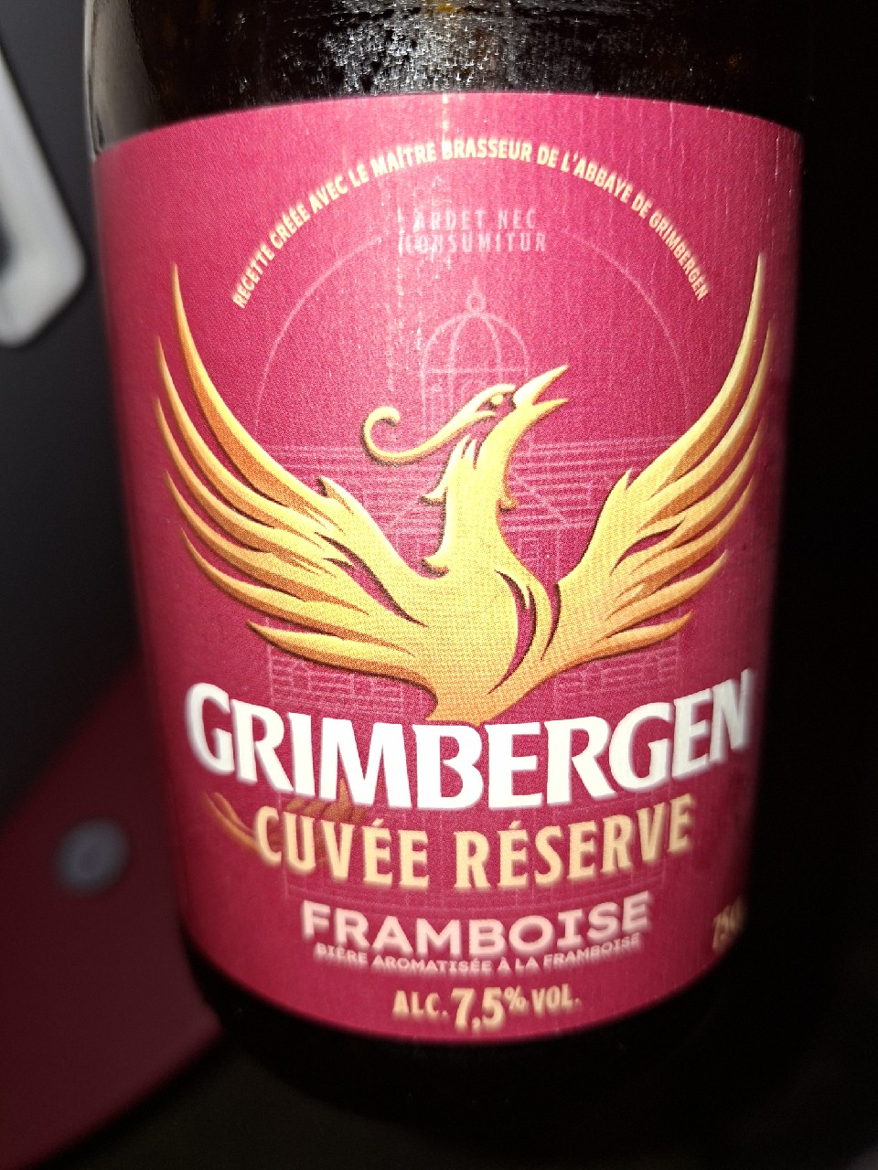 grimbergen cuvée réserve framboise, Belgium