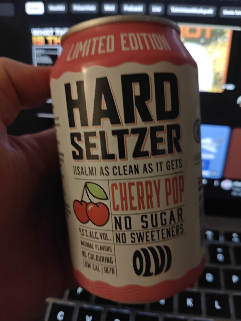 Hard Seltzer Cherry Pop, Olvi
