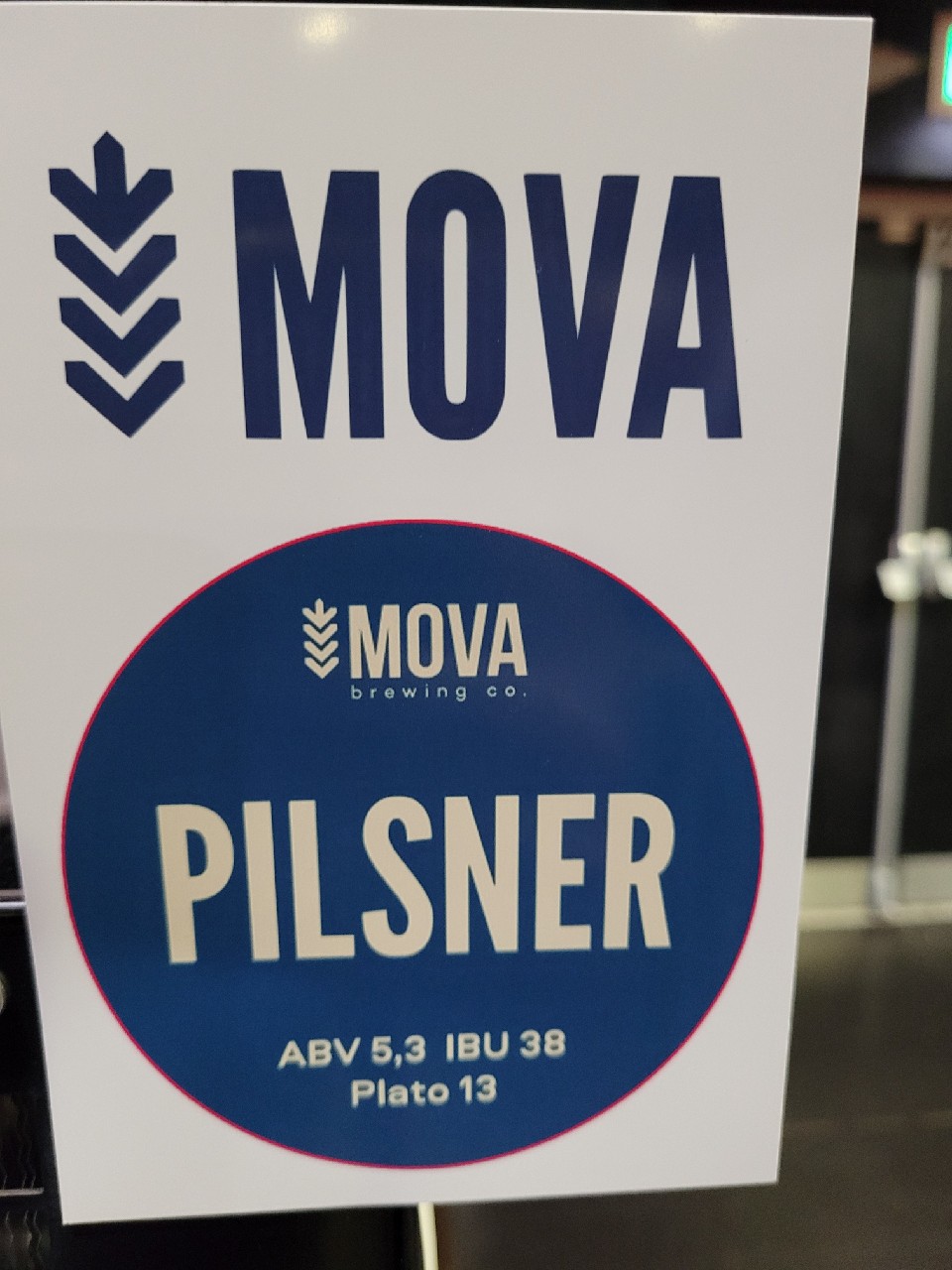 Mova Pilsner, Mova Brewing Co.