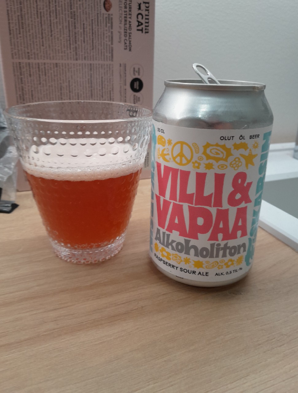Villi & Vapaa Alkoholiton Raspberry Sour Ale, Finland
