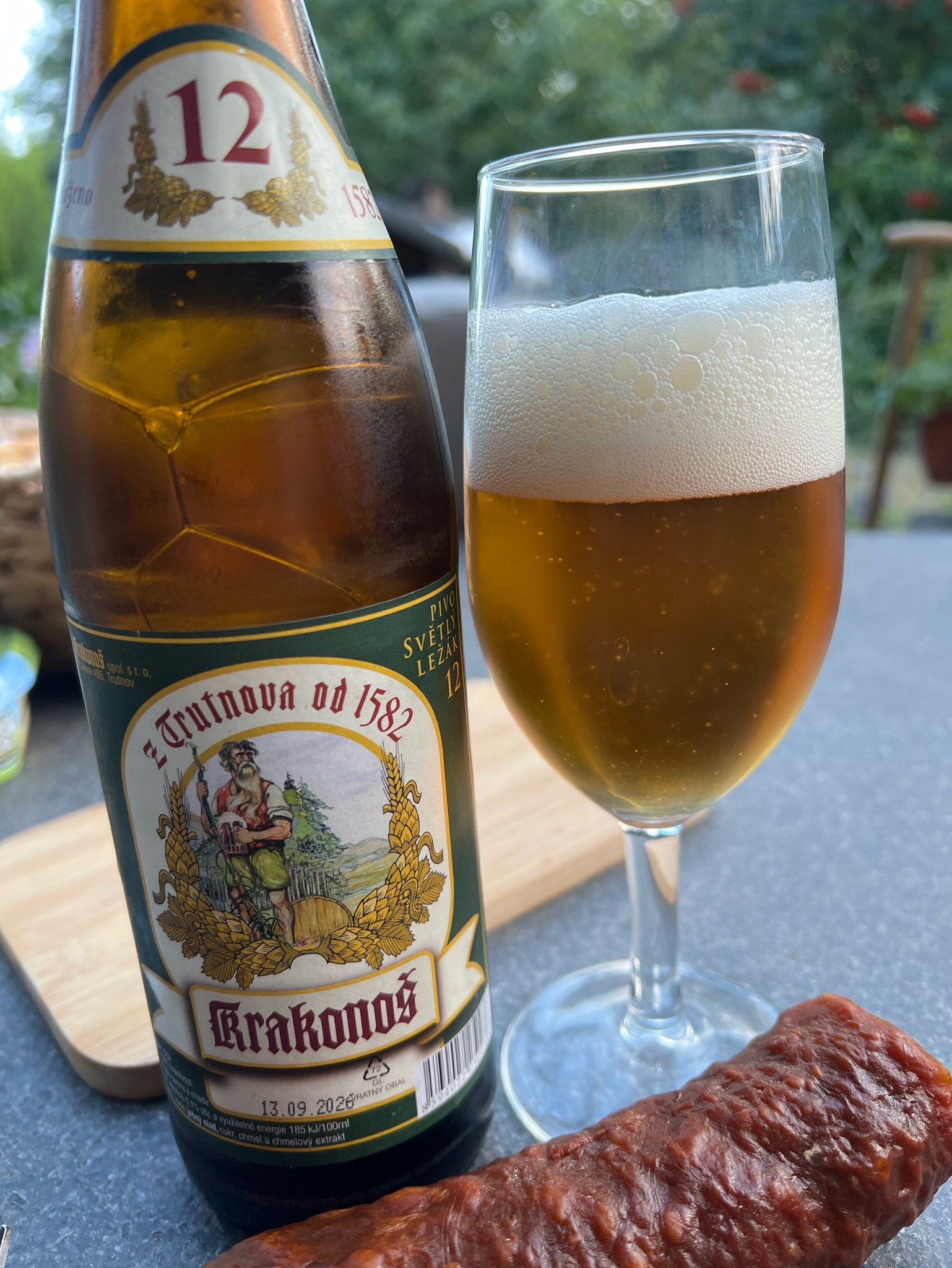 Krakonoš Kvasnicový Světlý Ležák 12°, Czech Republic