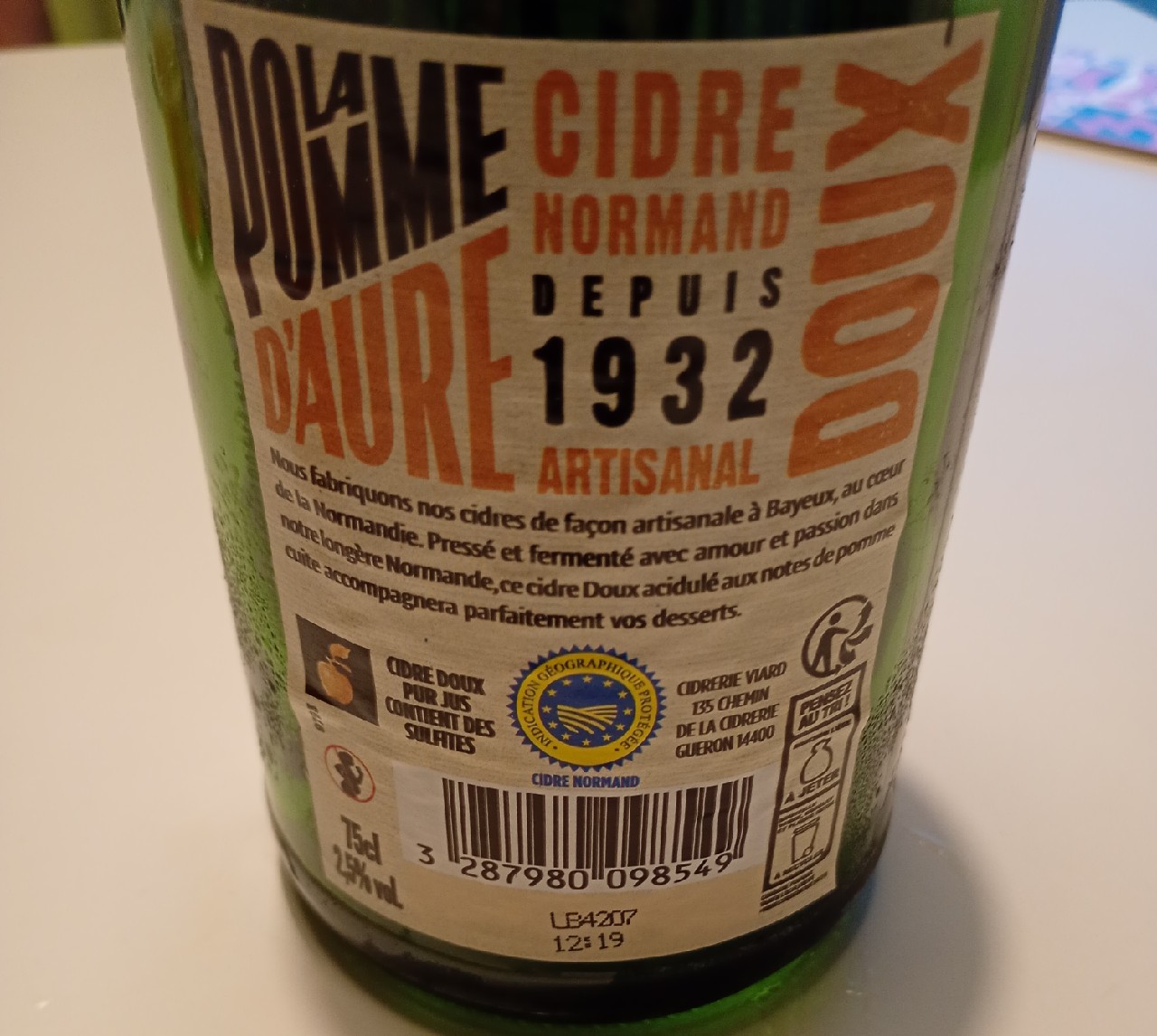 la pomme d aure doux, Cidrerie Viard - Bayeux