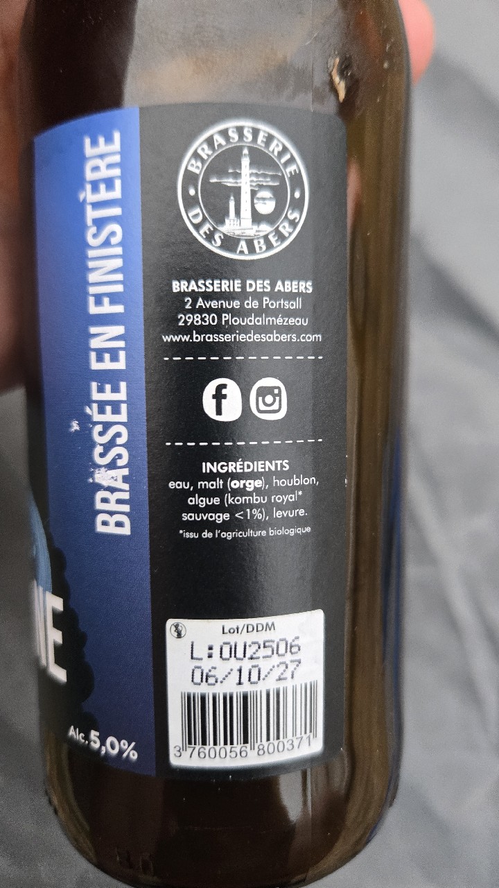 Ouessane Bière Aux Algues, France