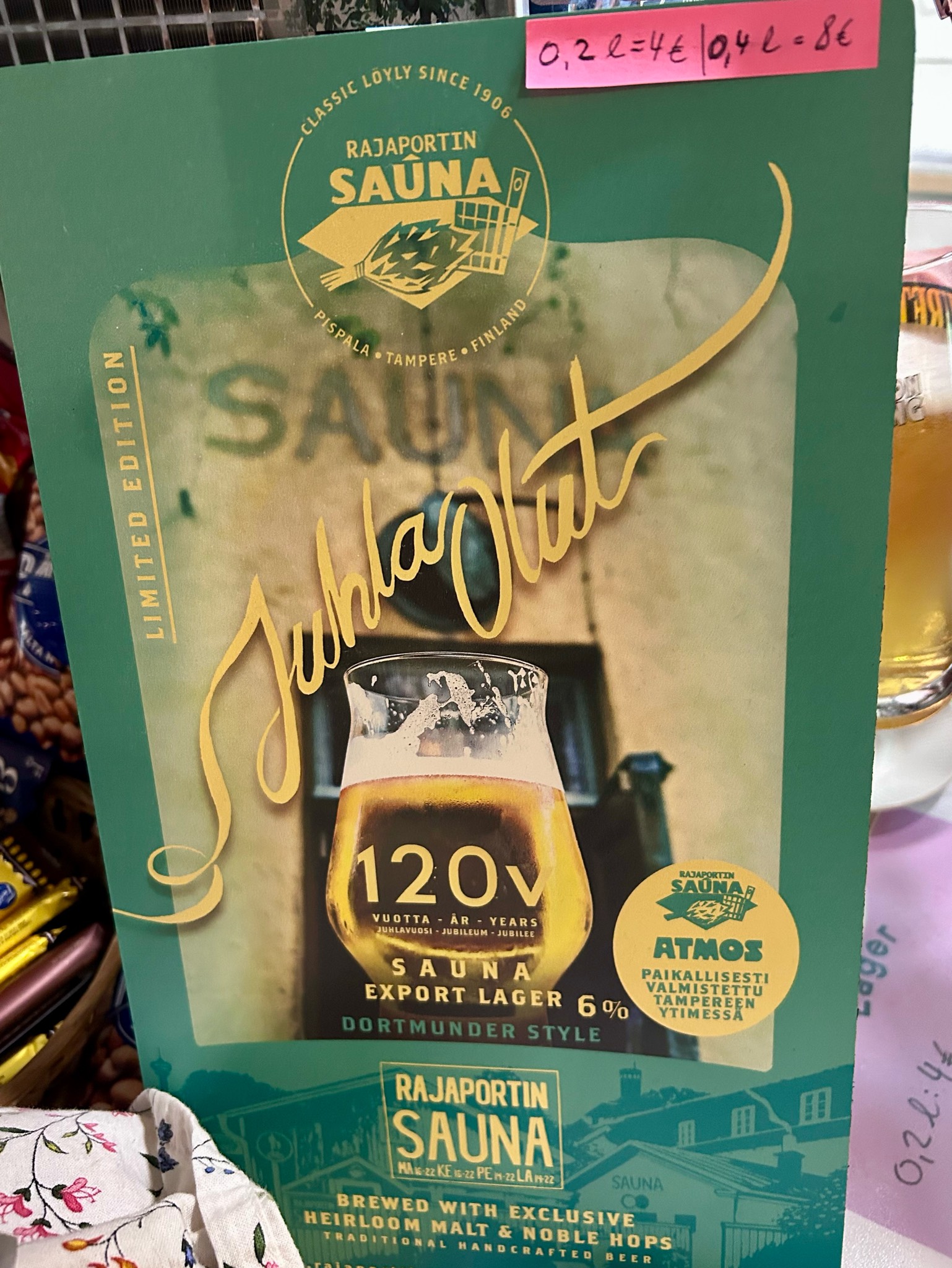 Rajaportin Sauna Juhlaolut 120v, Finland