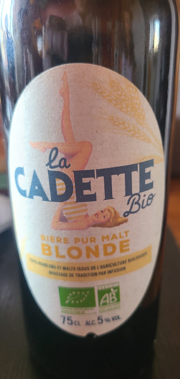 La Cadette Bio Bière Pur Malt Blonde, France