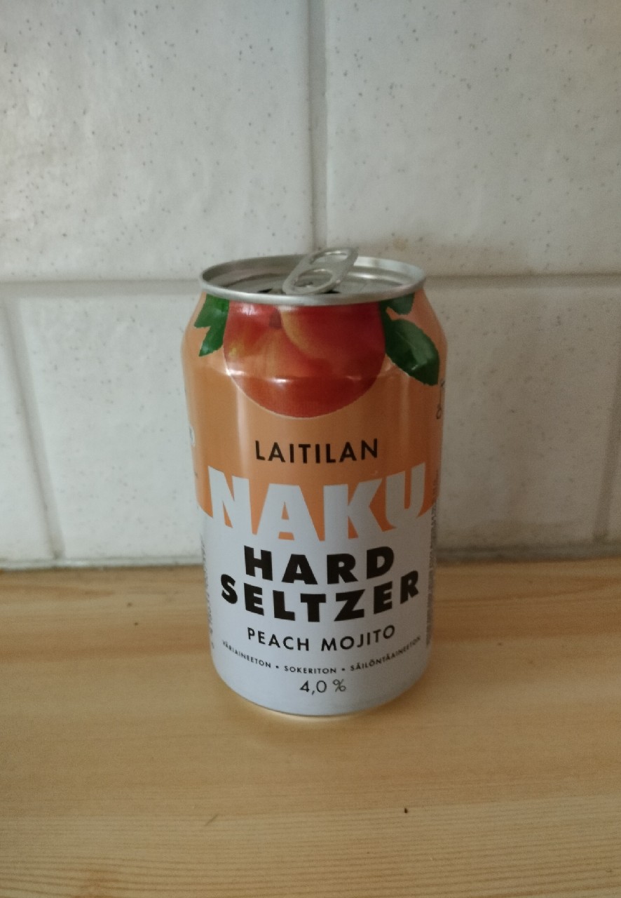 Laitilan NAKU Hard Seltzer Peach Mojito, Finland
