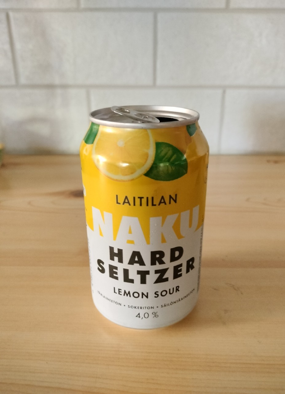 Laitilan Naku Hard Seltzer Lemon Sour 4%, Finland