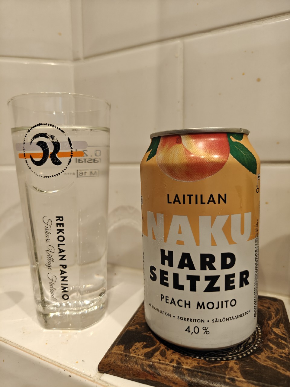 Laitilan NAKU Hard Seltzer Peach Mojito, Finland