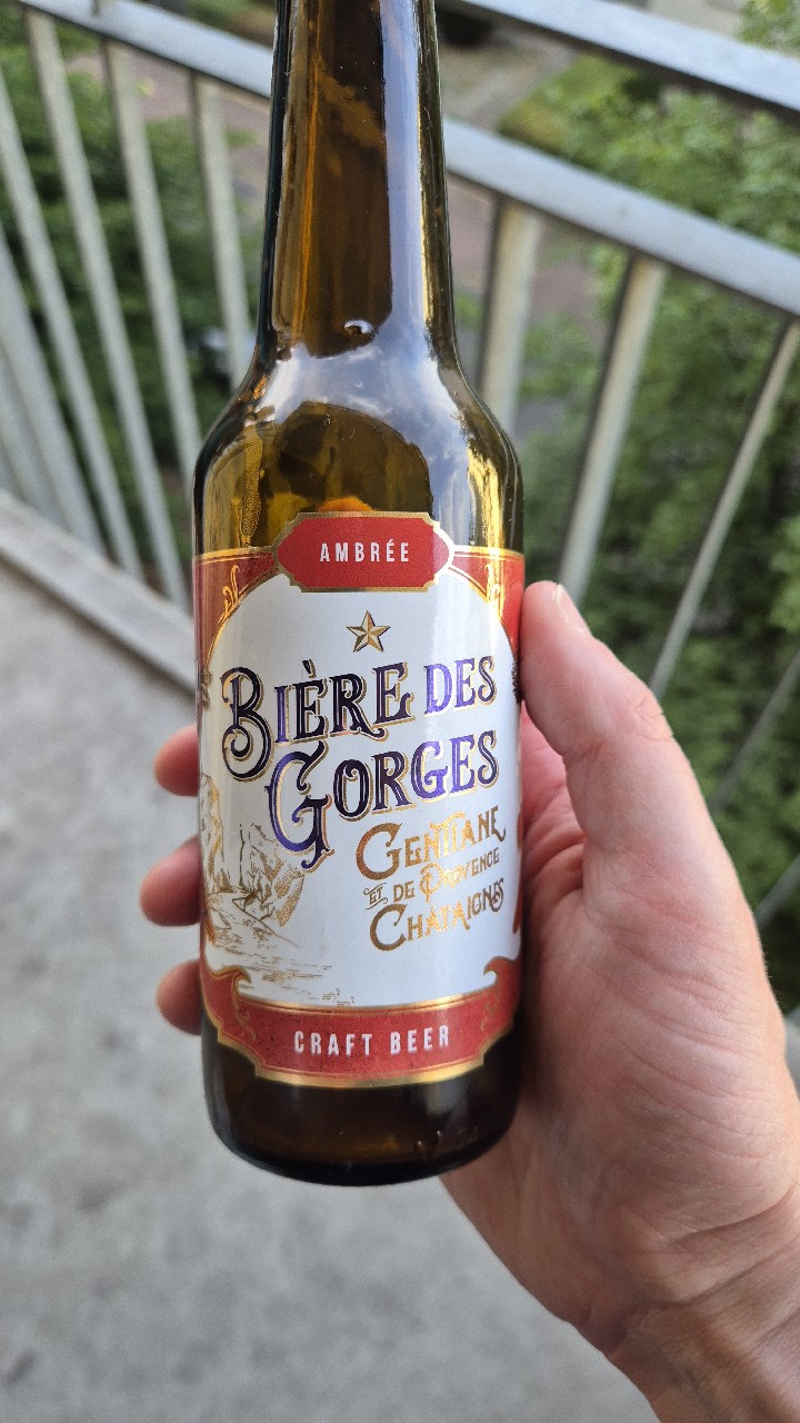 biere des gorges - Ambrée Gentiane et Chataigne de Provence, Brasserie Verdon (Bière Des Gorges)