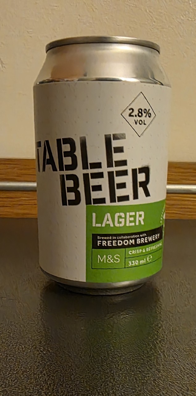 Table Beer lager, Freedom Brewery