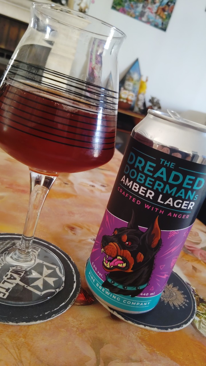 The Dreaded Doberman's Amber Lager, Pine Brewing Company