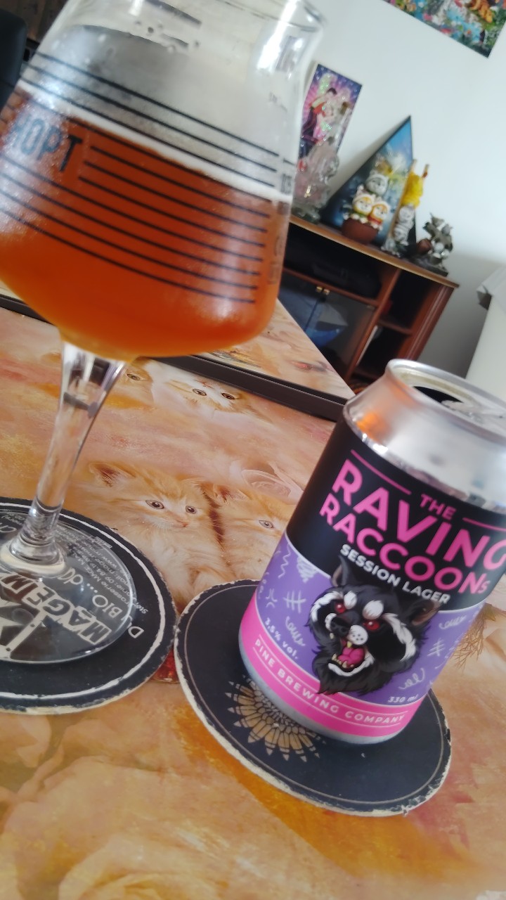 The Raving Raccoon Session Lager, Pine Brewing Company