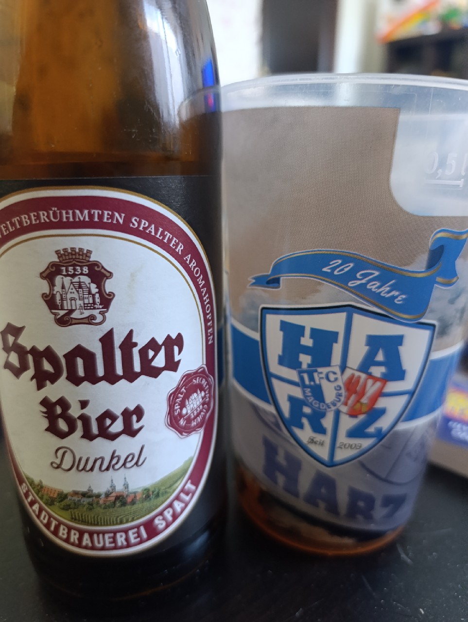 spalter bier dunkel, Stadtbrauerei Spalt