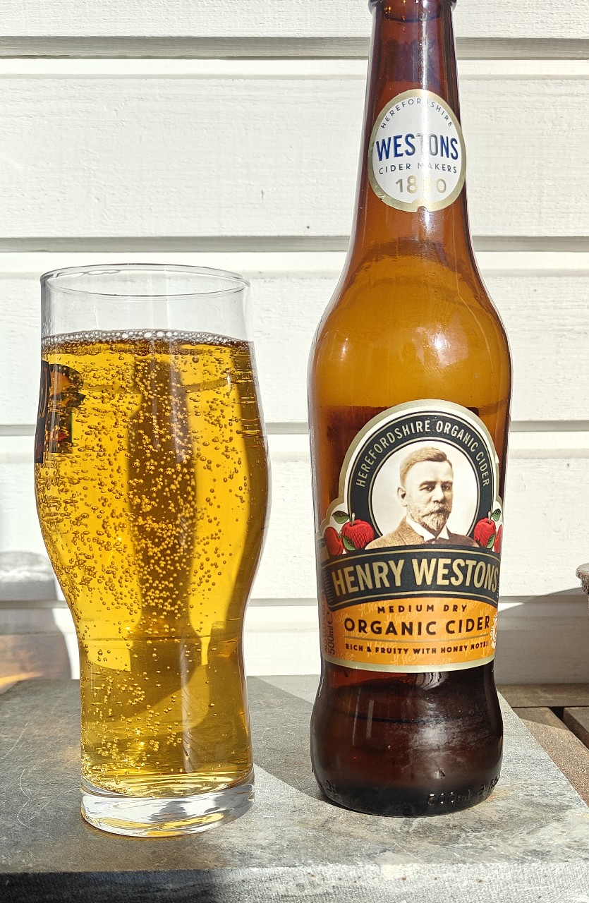 Henry Westons Medium Dry Organic Cider, England