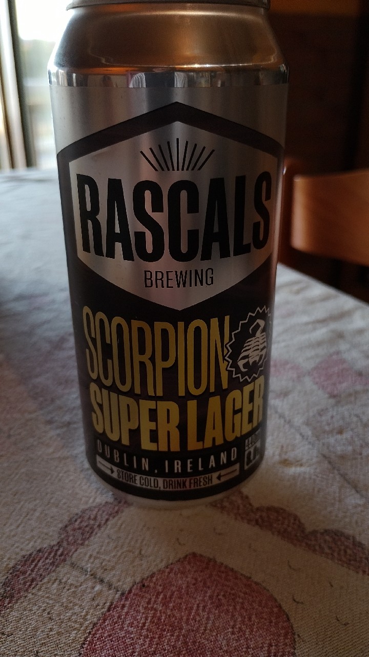 scorpion super lager, Rascals Brewing Company