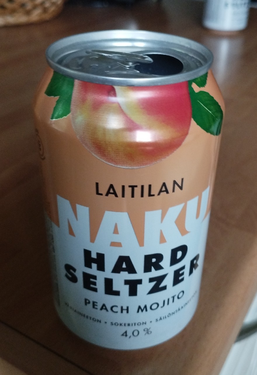 Laitilan NAKU Hard Seltzer Peach Mojito, Finland
