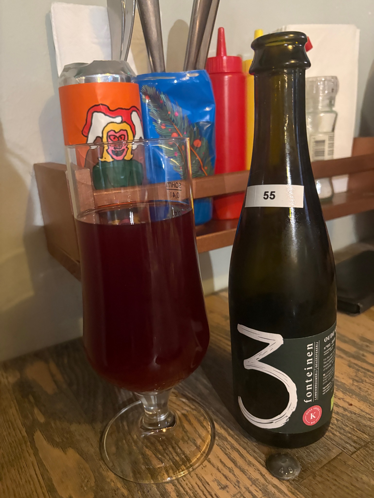 speling van het lot XVIII.iv single wood kastanje/chesnut, Brouwerij 3 Fonteinen