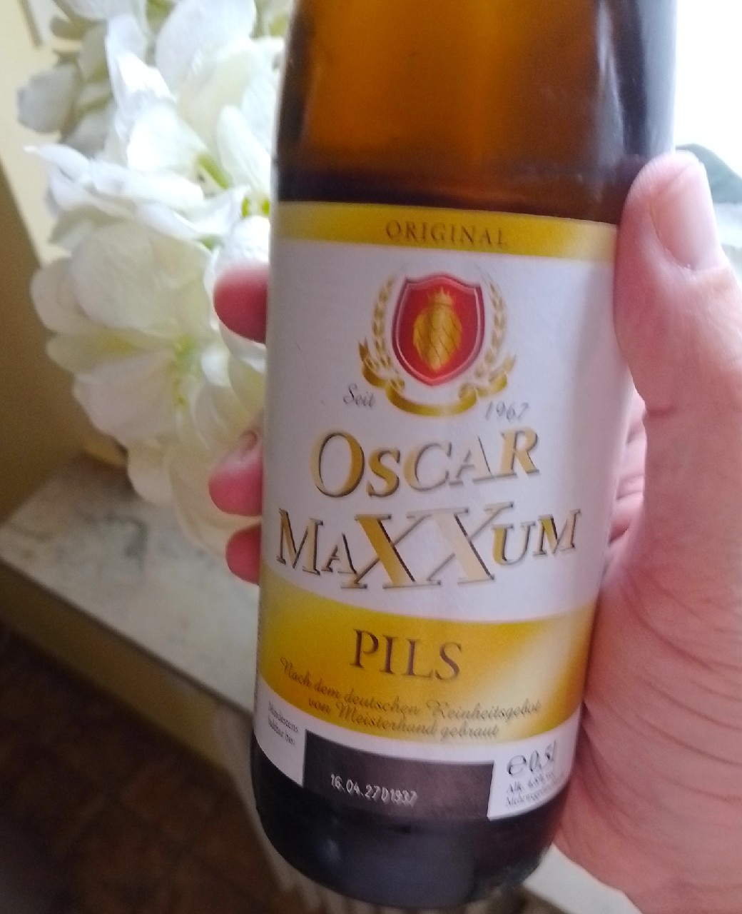 Oscar Maxxum Pils, Trinkgut