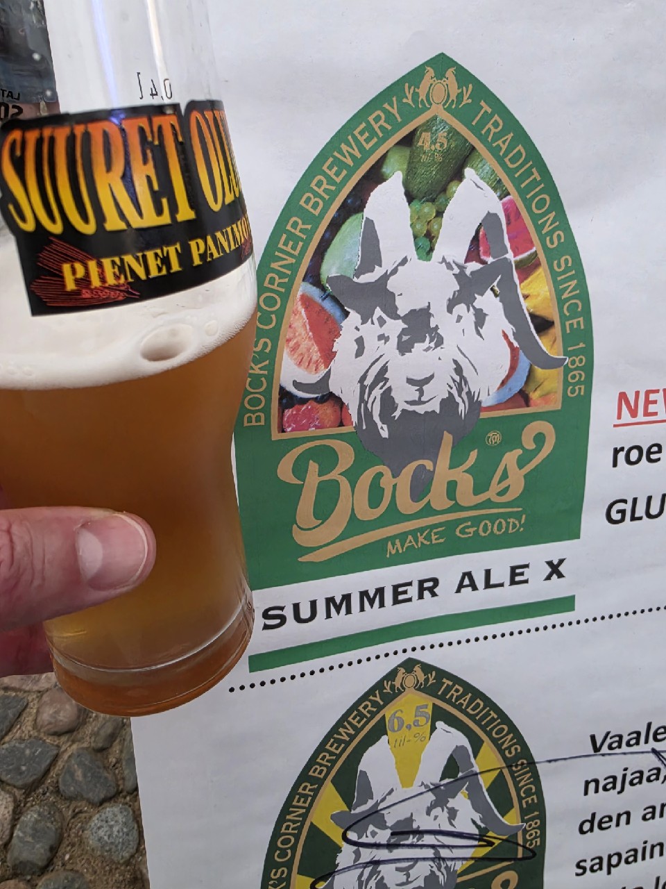 Summer Ale X = Monroe, Bock's Corner Brewery