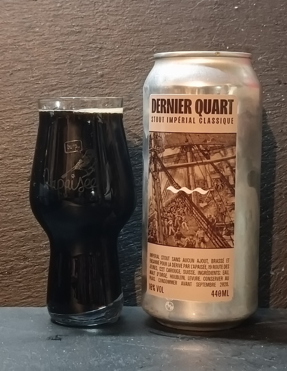 dernier quart, Brasserie L'Apaisée
