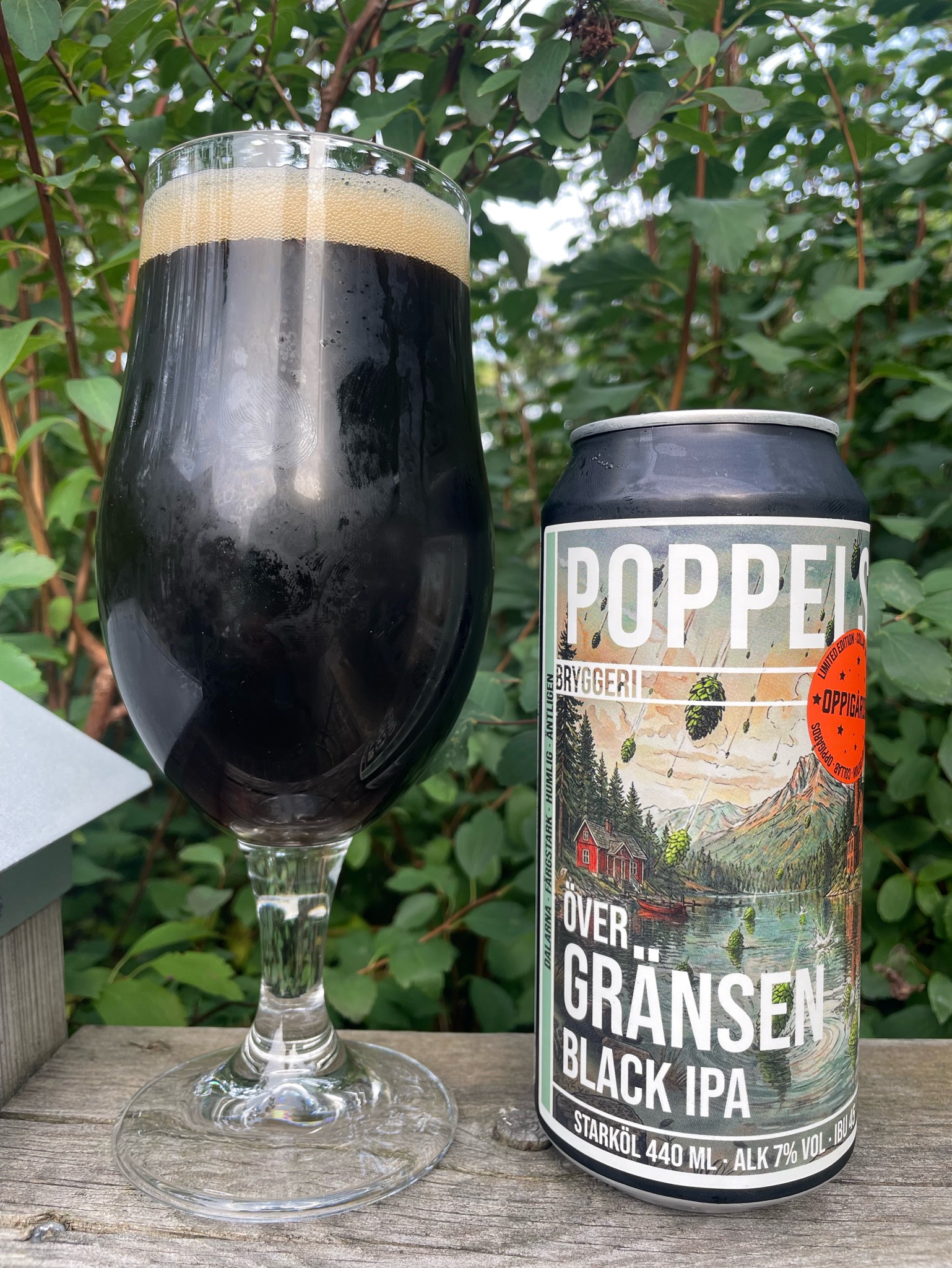 Över Gränsen Black IPA, Poppels Bryggeri