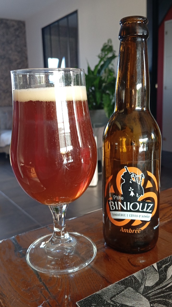 P'tite Biniouz Ambrée, Brasserie Régionale De L'Ouest (Ex L'Hirondelle - Ménez Bré)