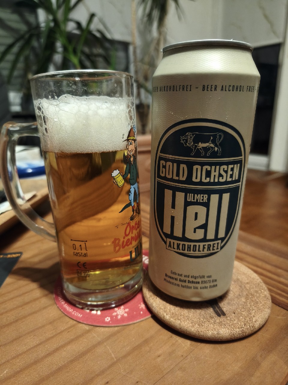 Gold Ochsen Ulmer Hell Alkoholfrei, Brauerei Gold Ochsen