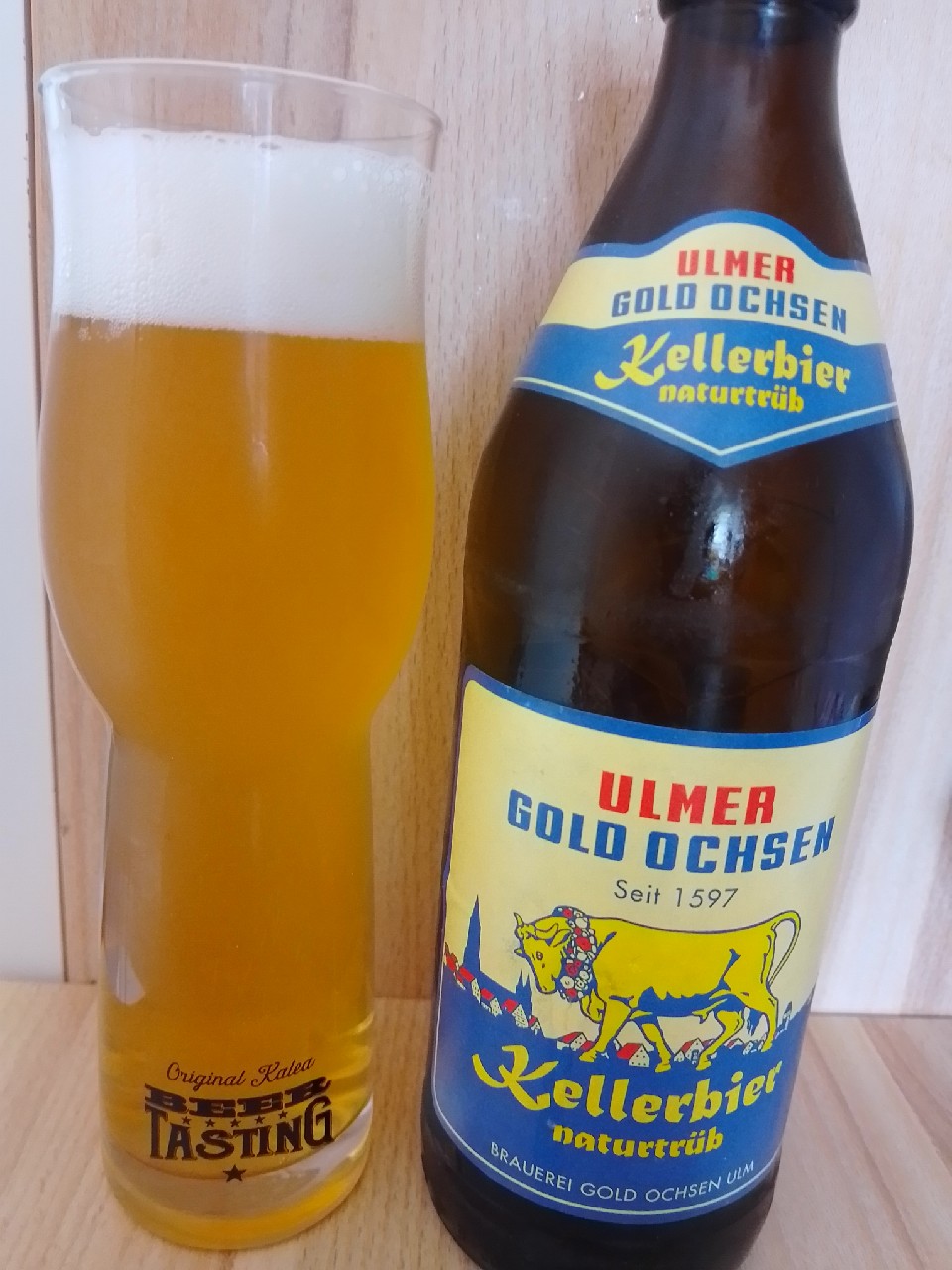 Gold Ochsen Kellerbier Naturtrüb, Brauerei Gold Ochsen