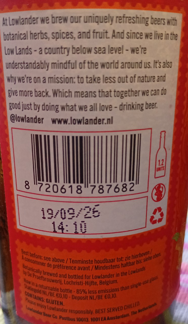 Ginger Beer, Lowlander Botanical Beer