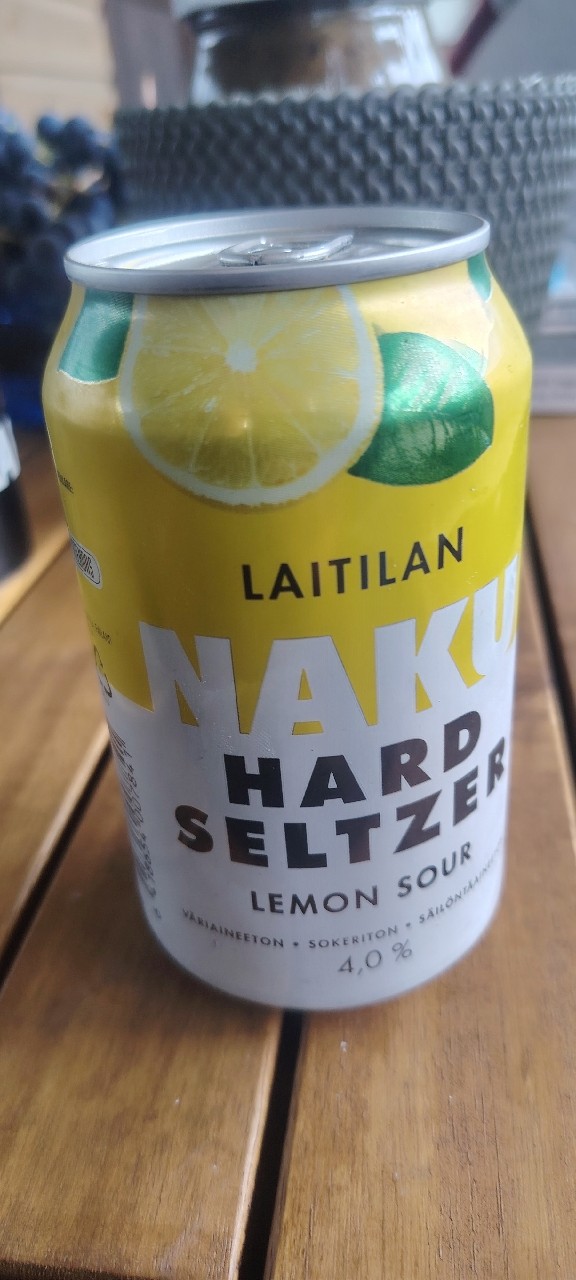 Laitilan Naku Hard Seltzer Lemon Sour 4%, Finland