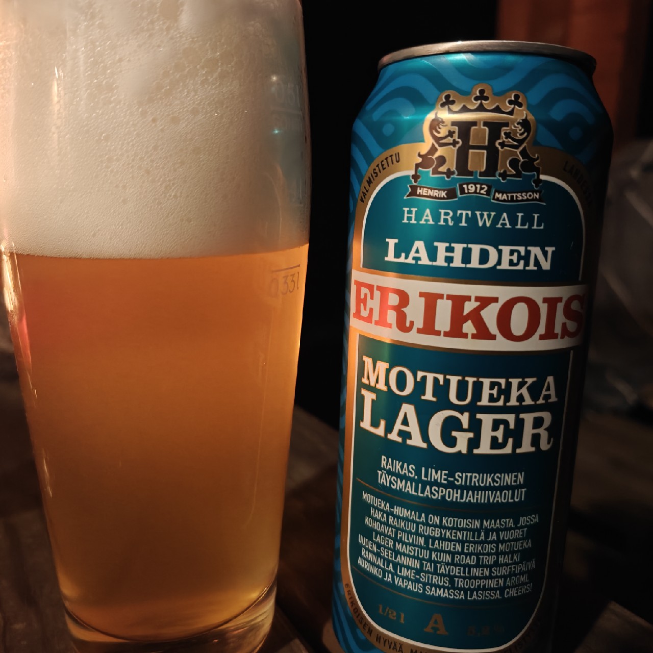 Lahden Erikois Motueka Lager, Finland