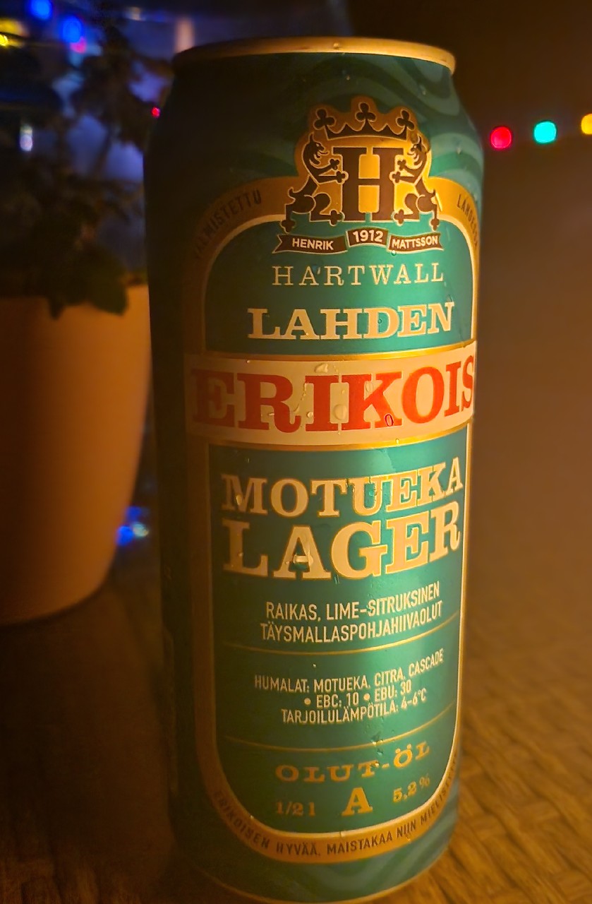 Lahden Erikois Motueka Lager, Finland