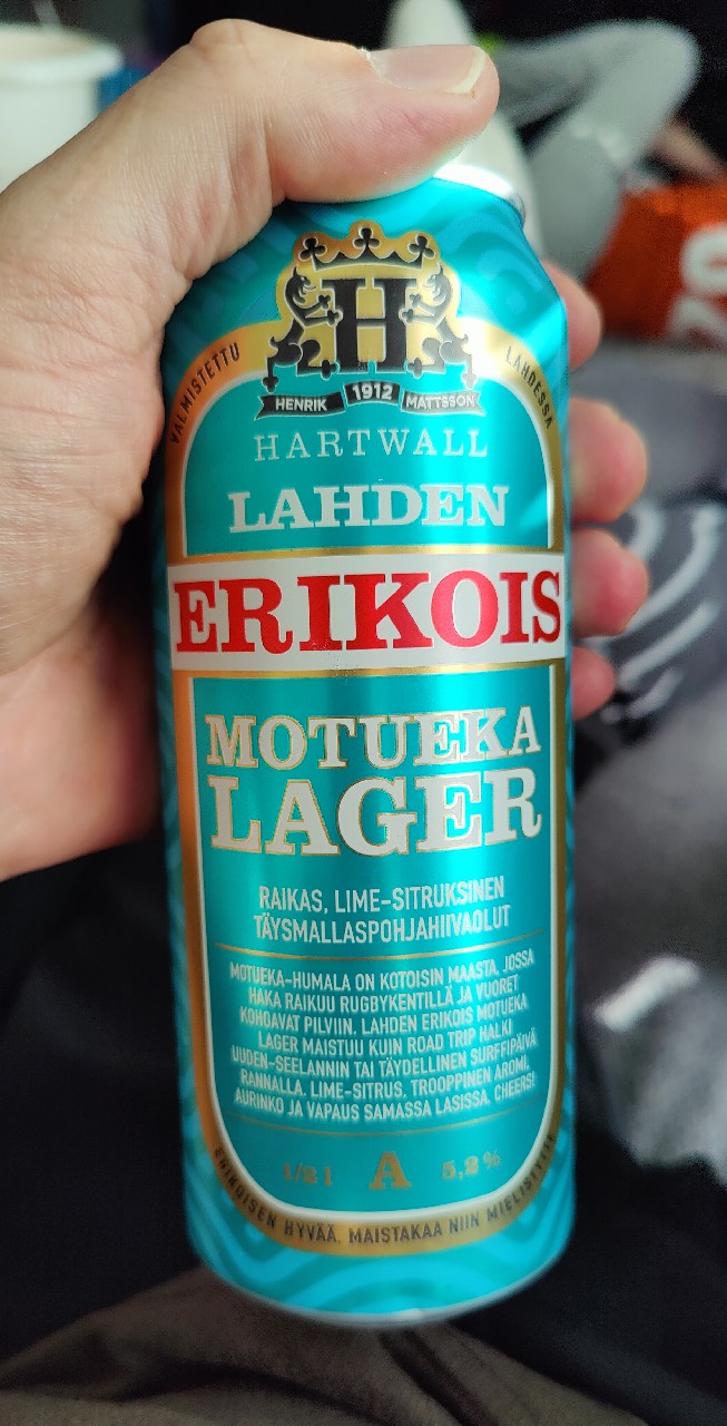 Lahden Erikois Motueka Lager, Hartwall (Royal Unibrew)